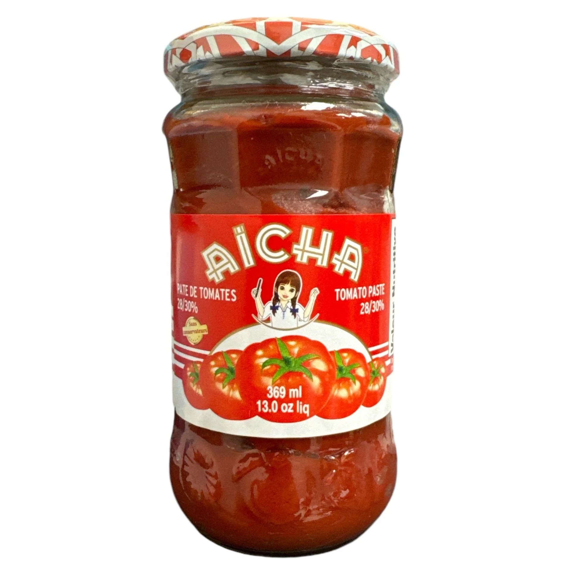 Aicha double concentrated tomato paste jar