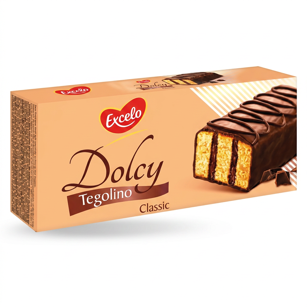 Excelo Dolcy Tegolino Classic 52 g cake bar box