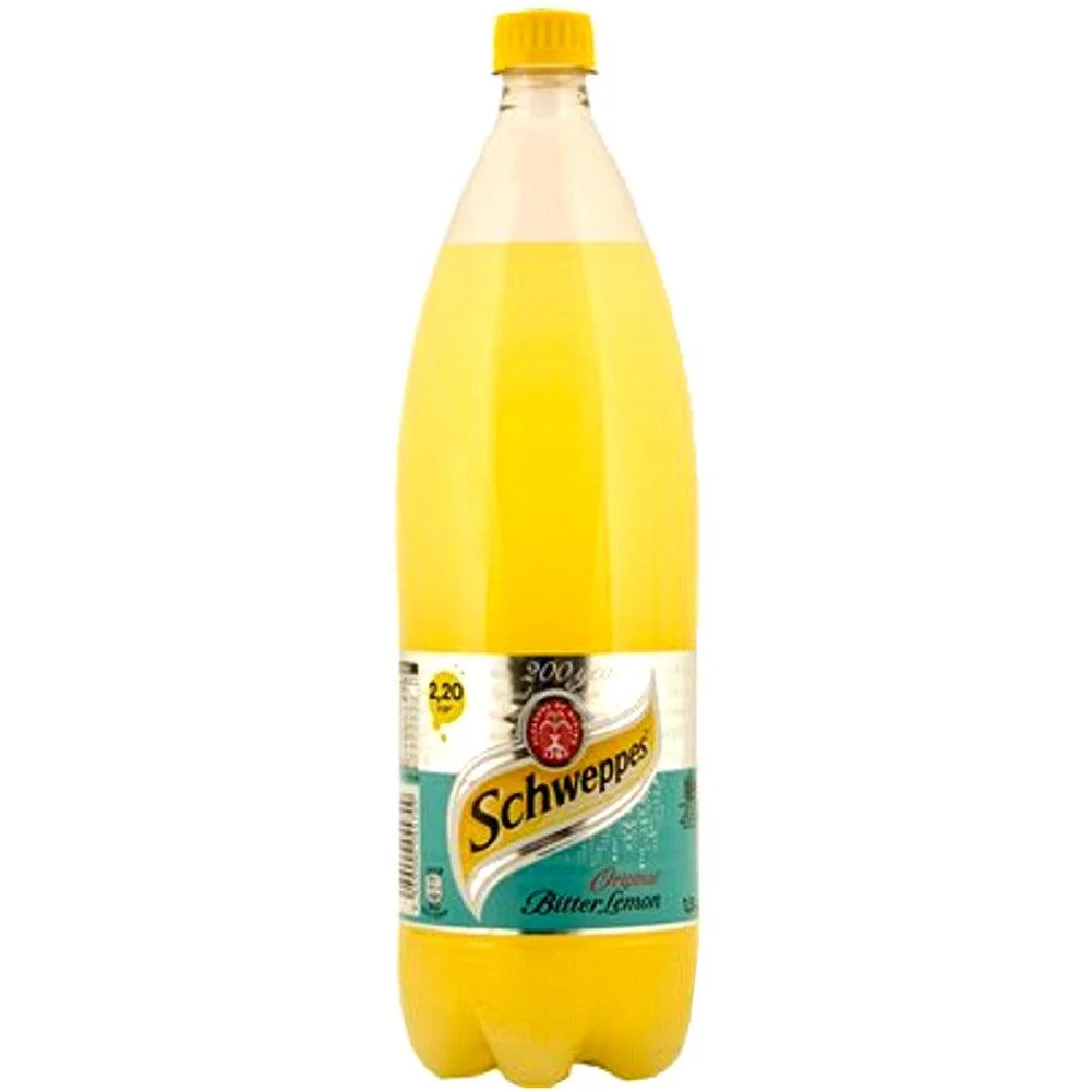 Schweppes Citron lemon soda bottle