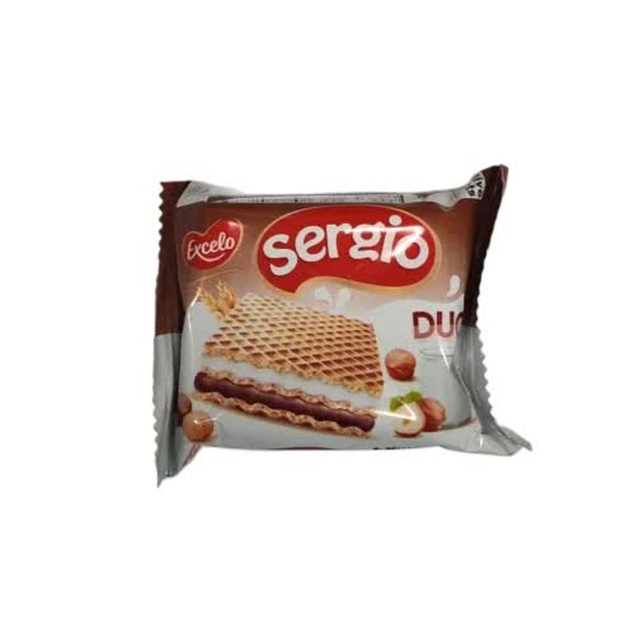 Sergio Duo chocolate and milk cream wafer bar