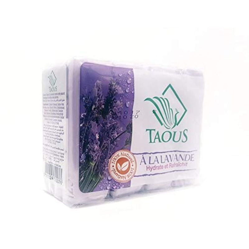 Taous lavender Moroccan bath soap pack