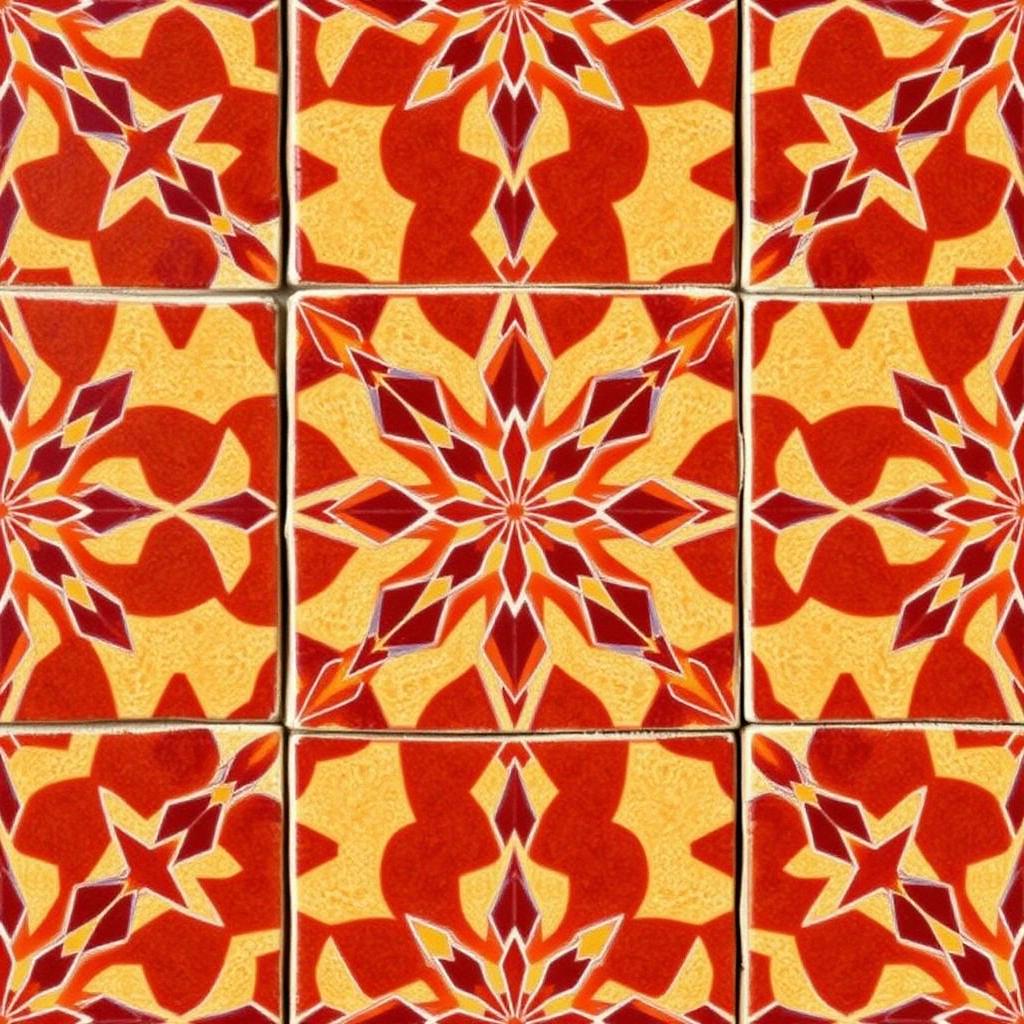 Moroccan zellige tile pattern